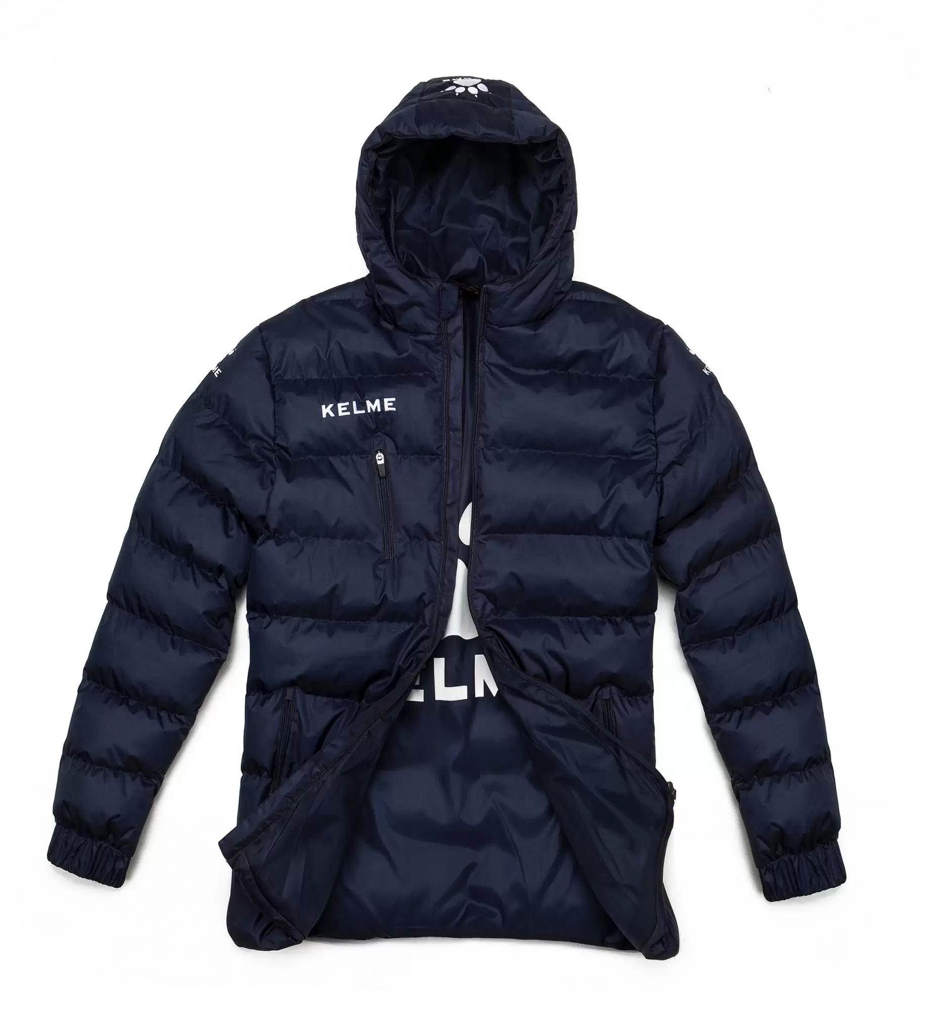 Пуховик KELME Hooded Short Cotton Coat Dark Blue