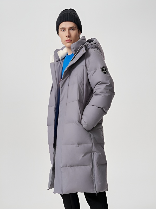 Пуховик KELME Long Down Jacket Grey