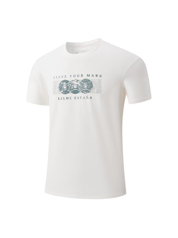 Футболка KELME Crew Neck Short-sleeved T-shirt Beige