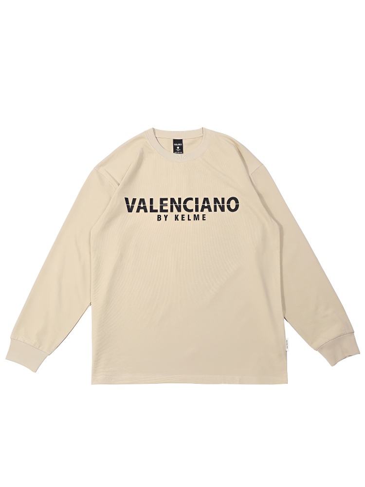 Свитшот KELME Round Neck Long Sleeve T-shirt Beige