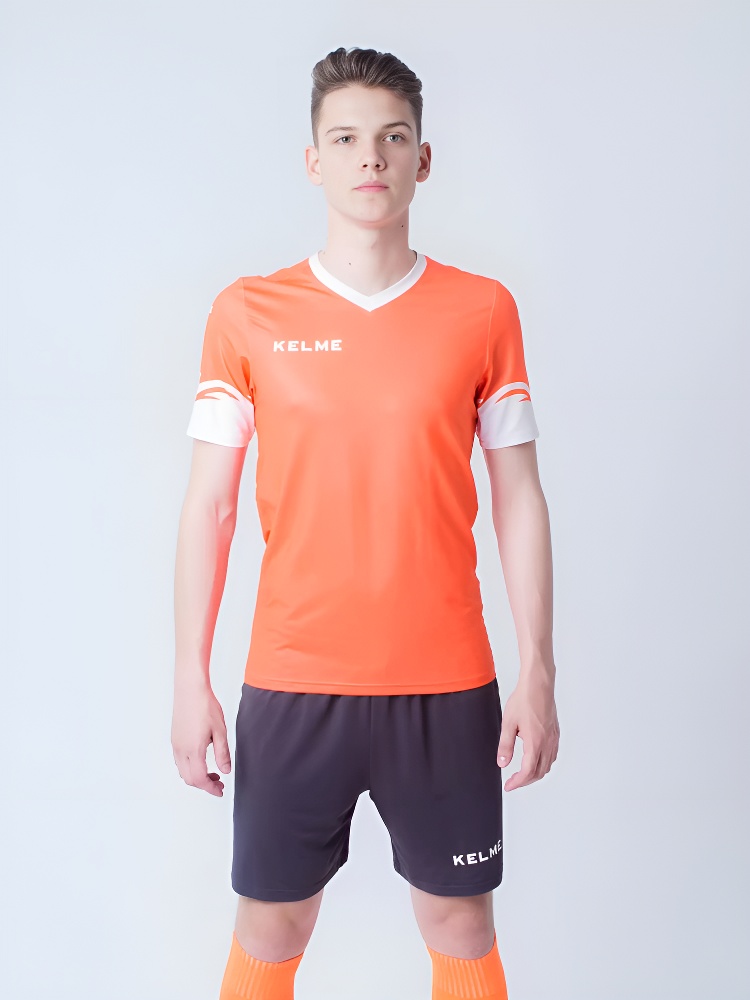Футбольная форма KELME Short Sleeve Football Set (Orange/Dark Grey)