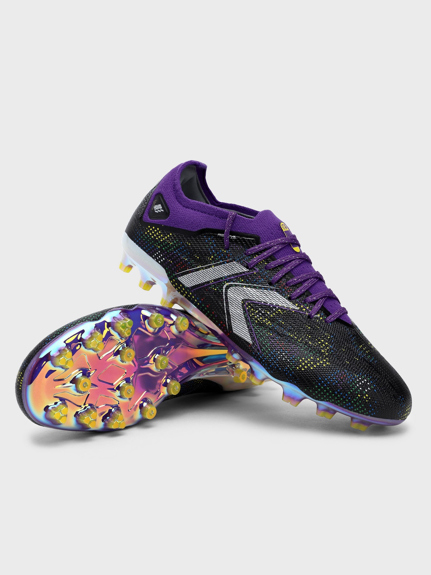 Бутсы KELME Men's Football Shoes (MG) (Black/Violet)