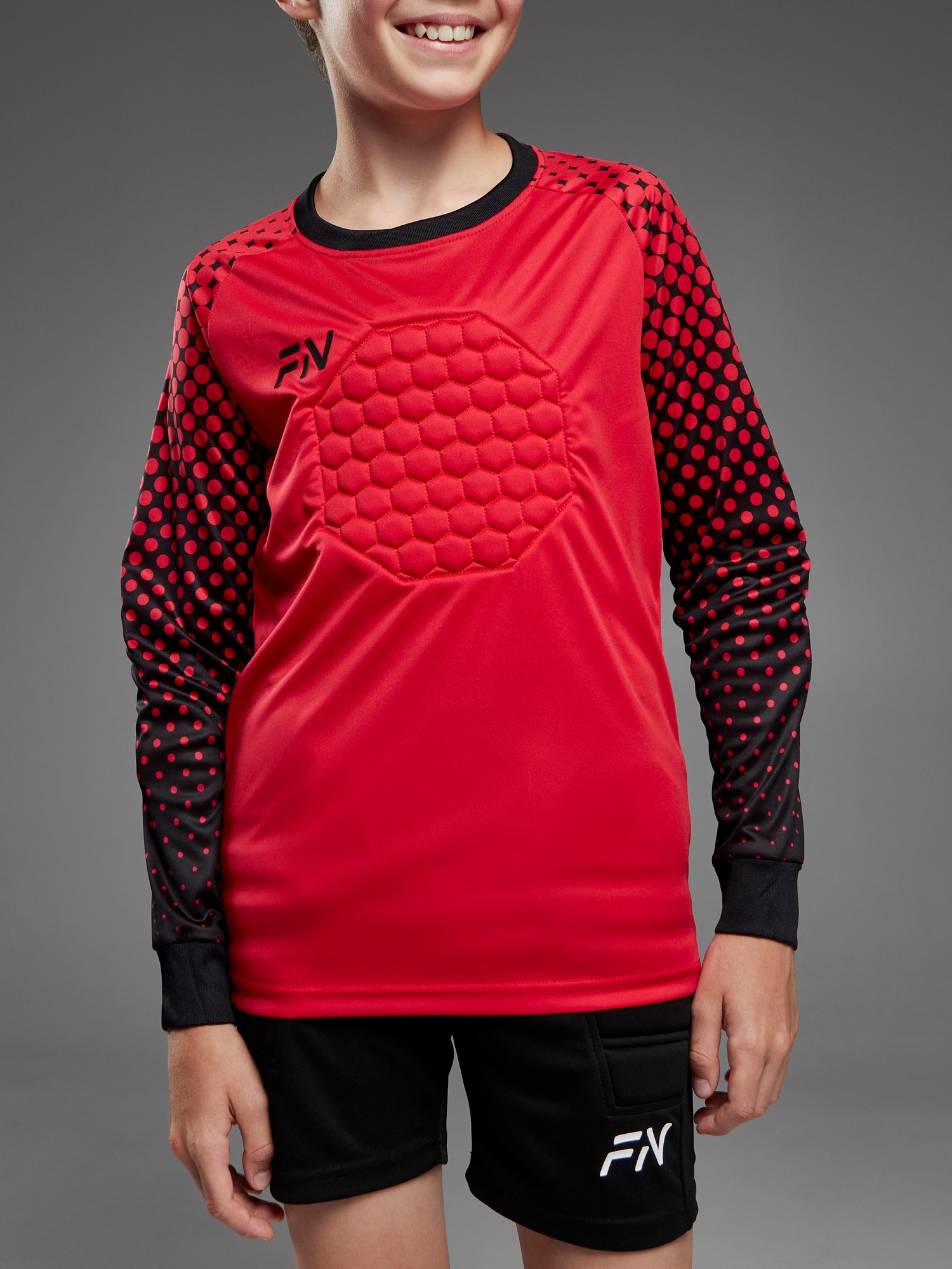Детский вратарский лонгслив FN Longsleev Kid (Red/Black)