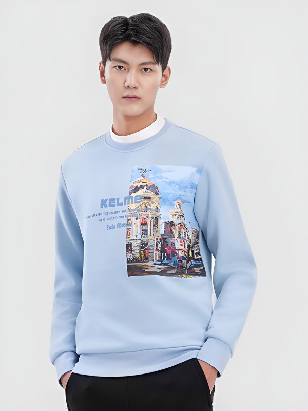 Свитшот KELME Round Neck Sweater Light Blue