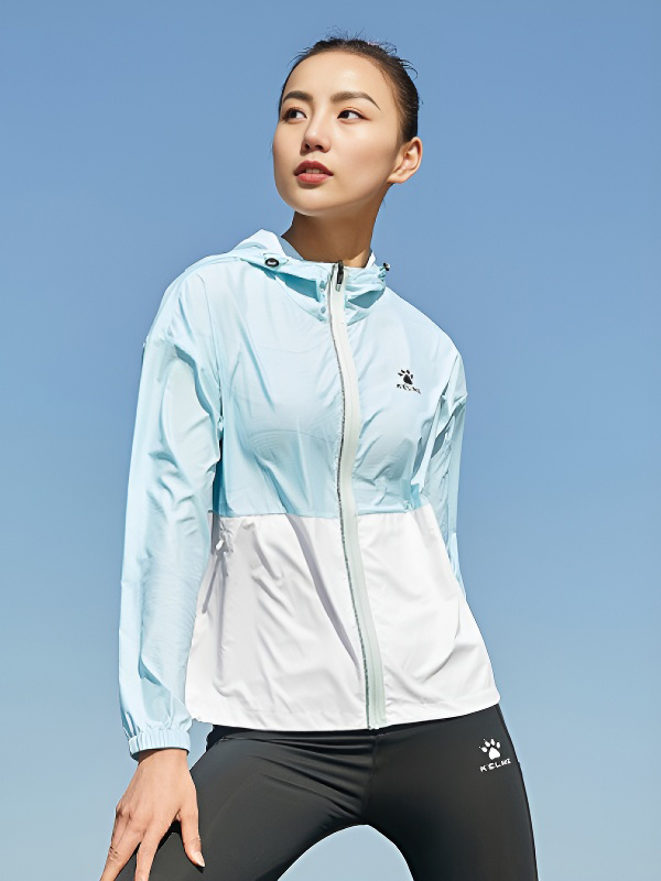 Ветровка KELME Woven Skin Coat (White/Light Blue)