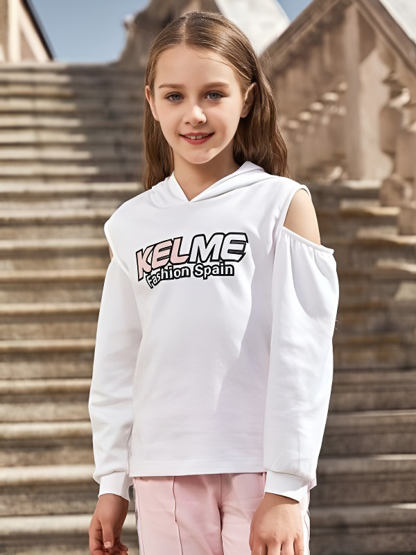 Детское худи KELME Girl's Hooded Sweatshirt White