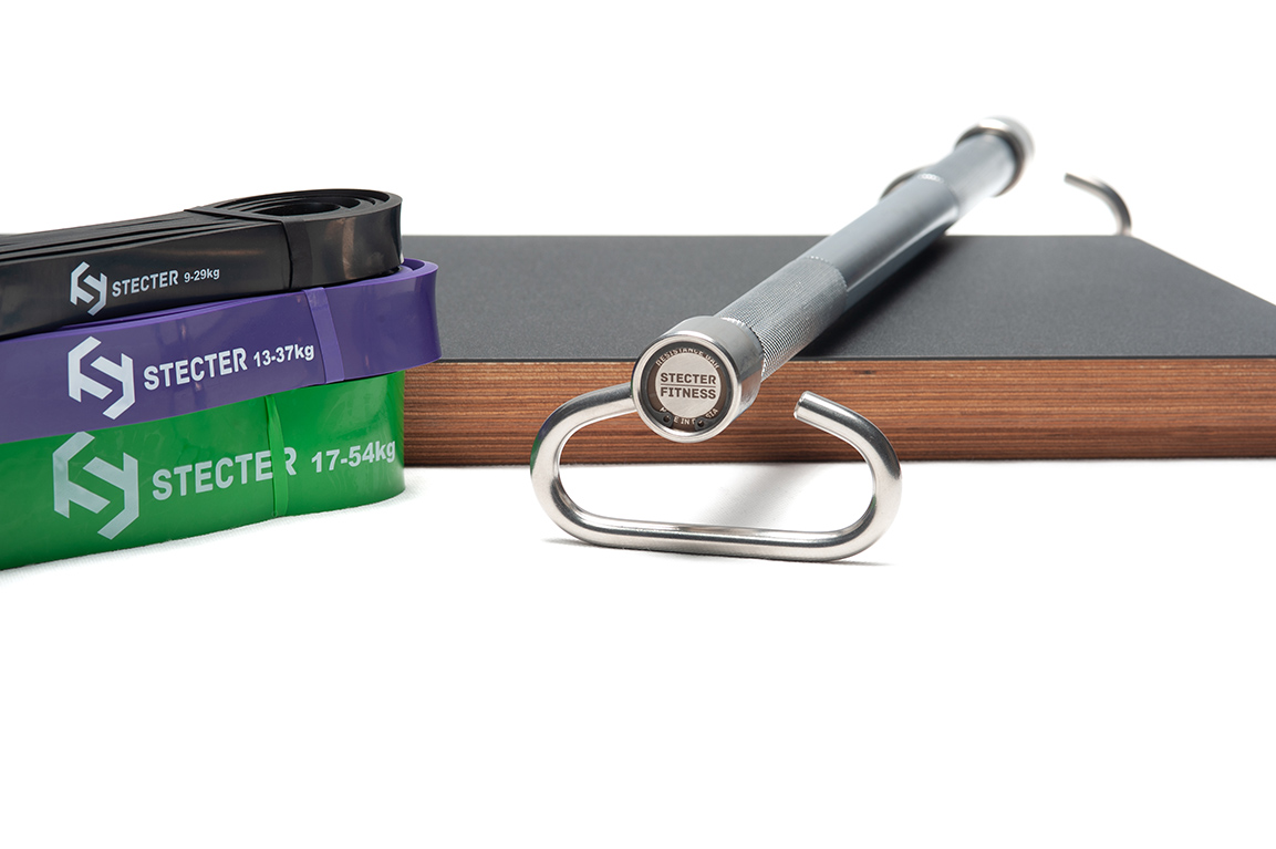 Гриф STECTER Resistance Bar BOX (комплект с резиновыми петлями)