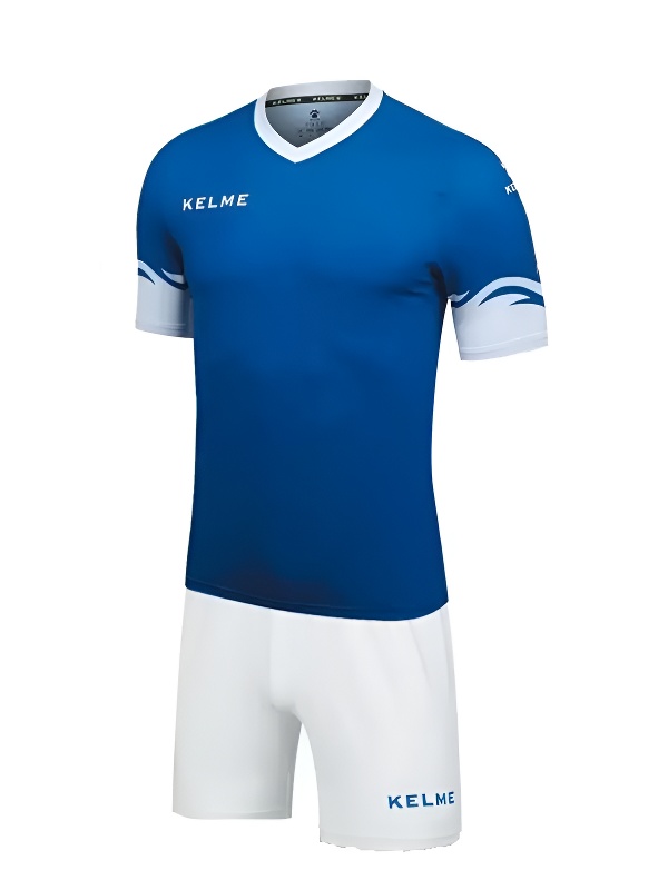 Детская футбольная форма KELME Short Sleeve Football Kid Set (Blue/White)