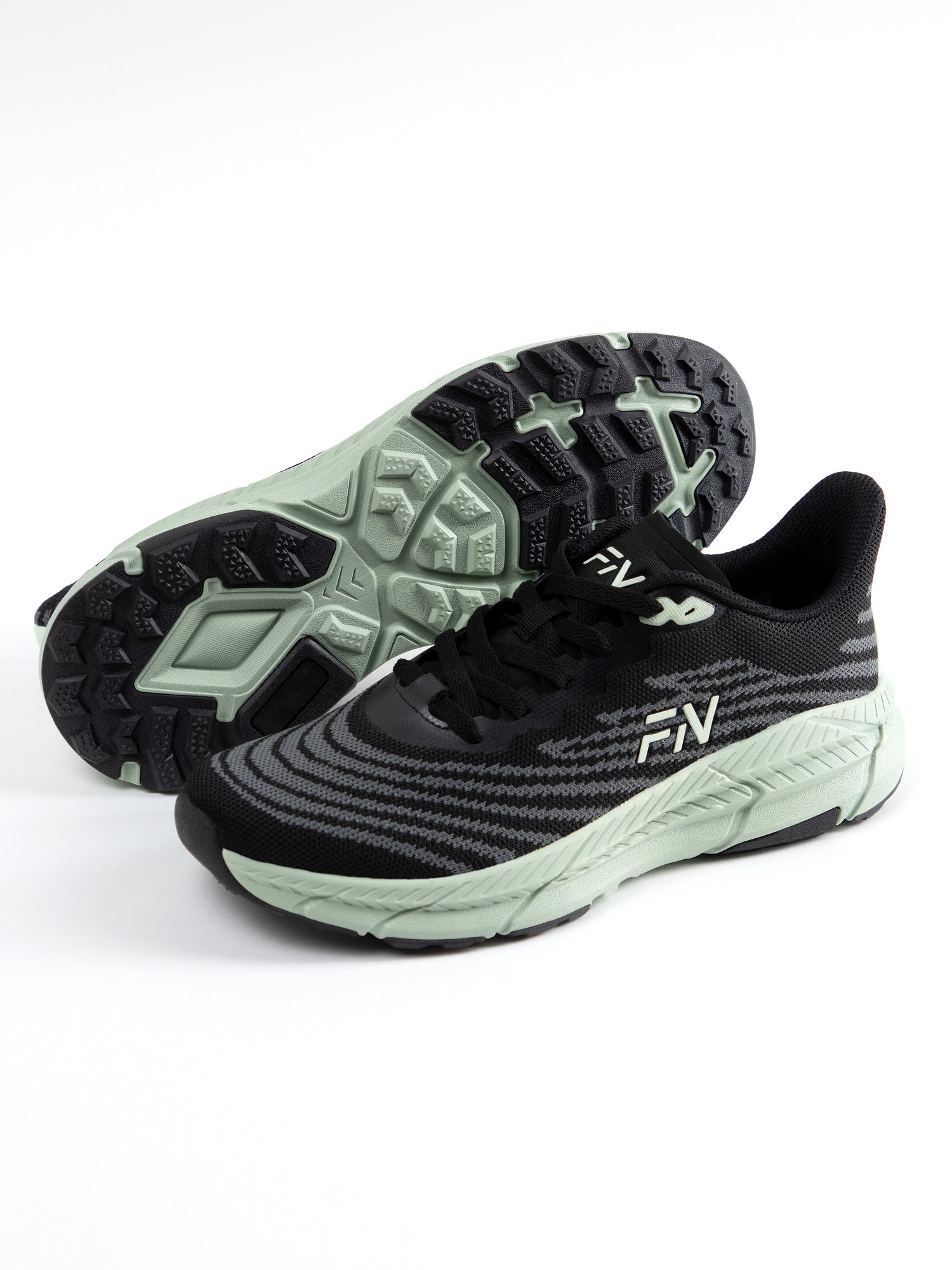 Кроссовки FN React (Black/Light Green)