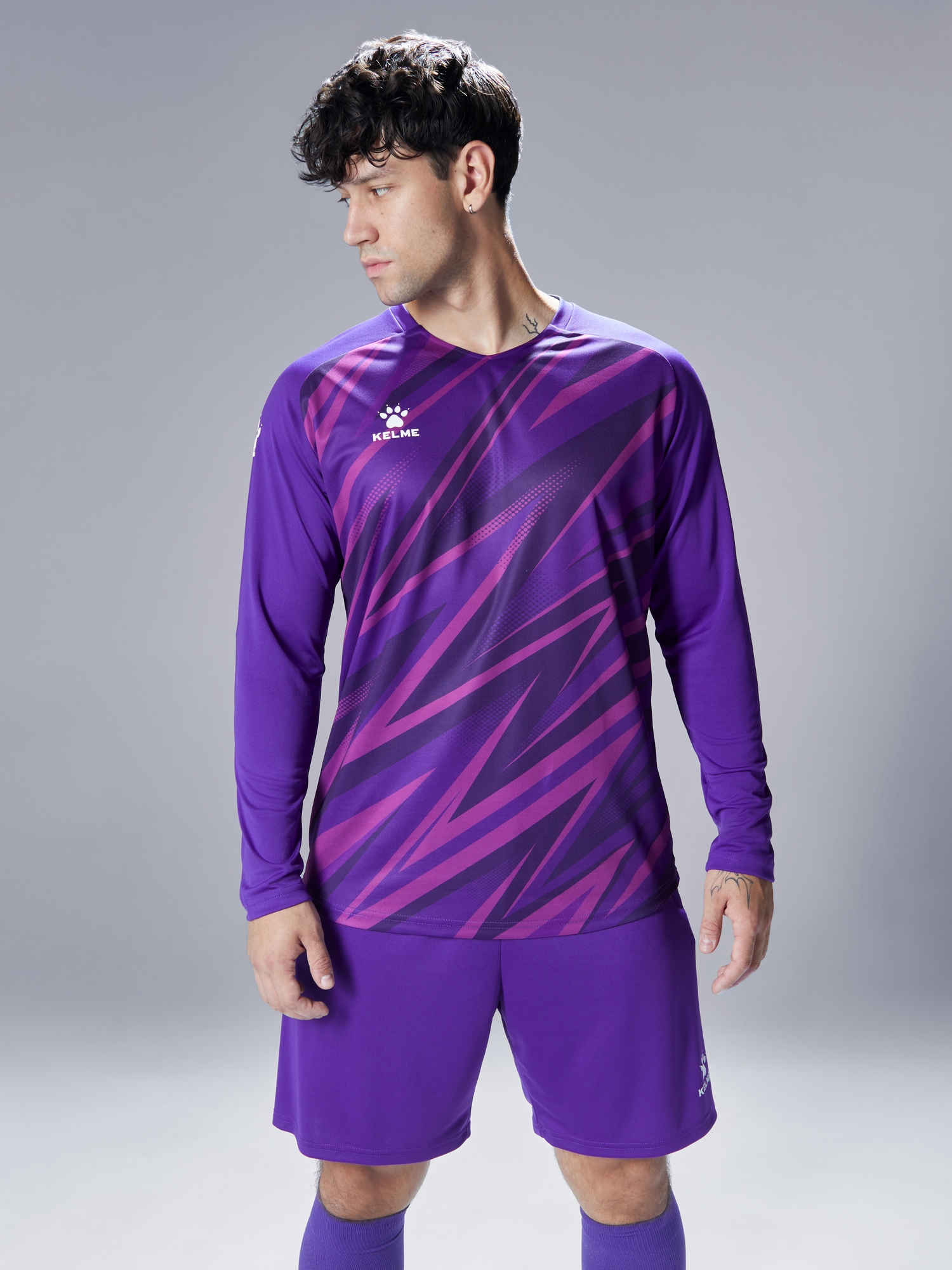 Вратарская форма KELME Long Sleeve Goalkeeper Suit Violet