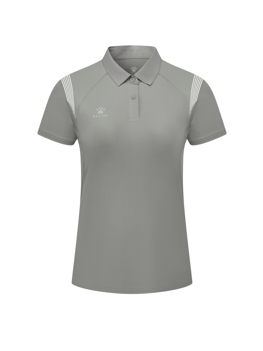 Футболка-поло KELME Women's Short-Sleeved Polo Shirt Grey