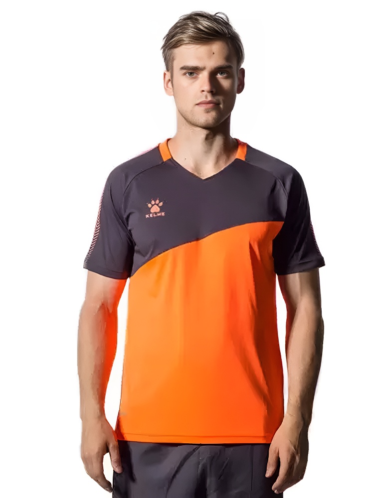 Футболка KELME Short Sleeve Football Shirt (Orange/Dark Grey)