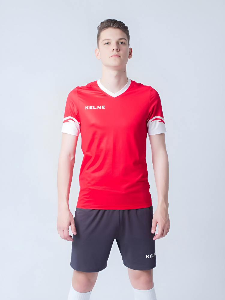 Футбольная форма KELME Short Sleeve Football Set (Red/Dark Grey)