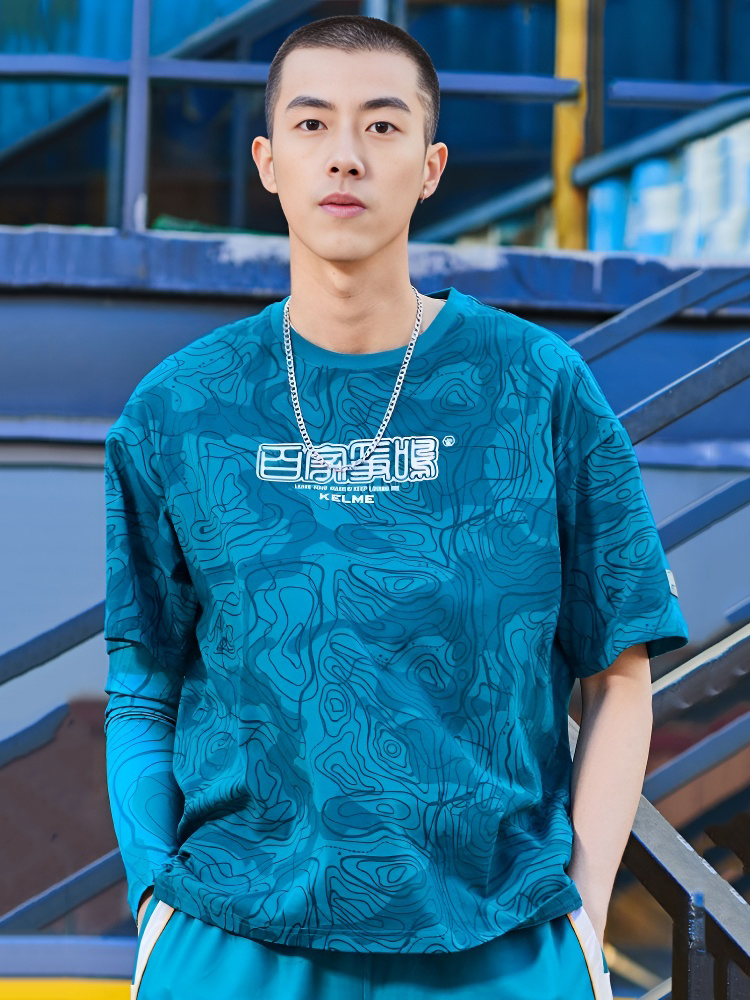 Футболка KELME Round Neck T-Shirt Blue