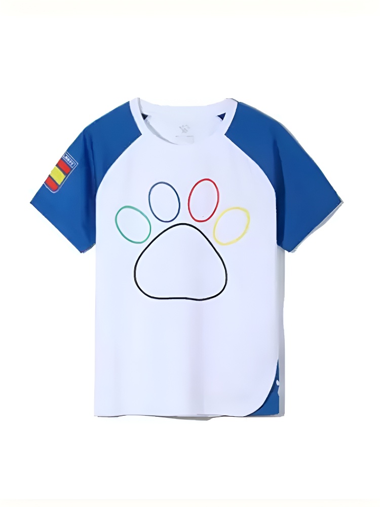 Детская футболка KELME Boys Short Sleeve T-Shirt (White/Blue)