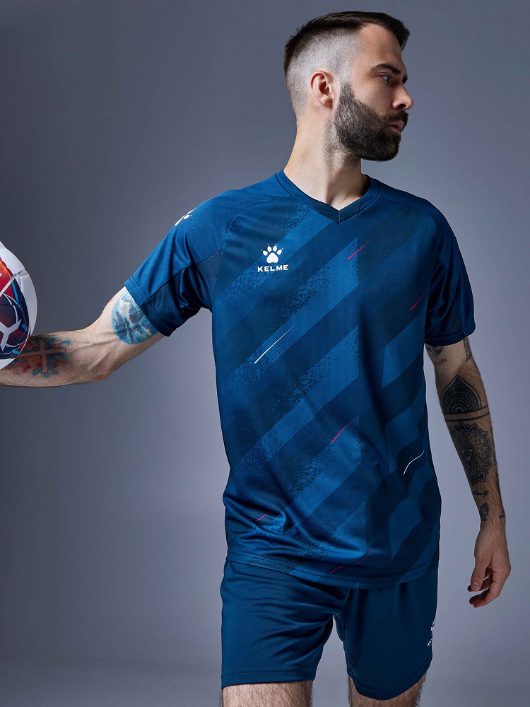 Футбольная форма KELME Short Sleeve Football Suit Dark Blue