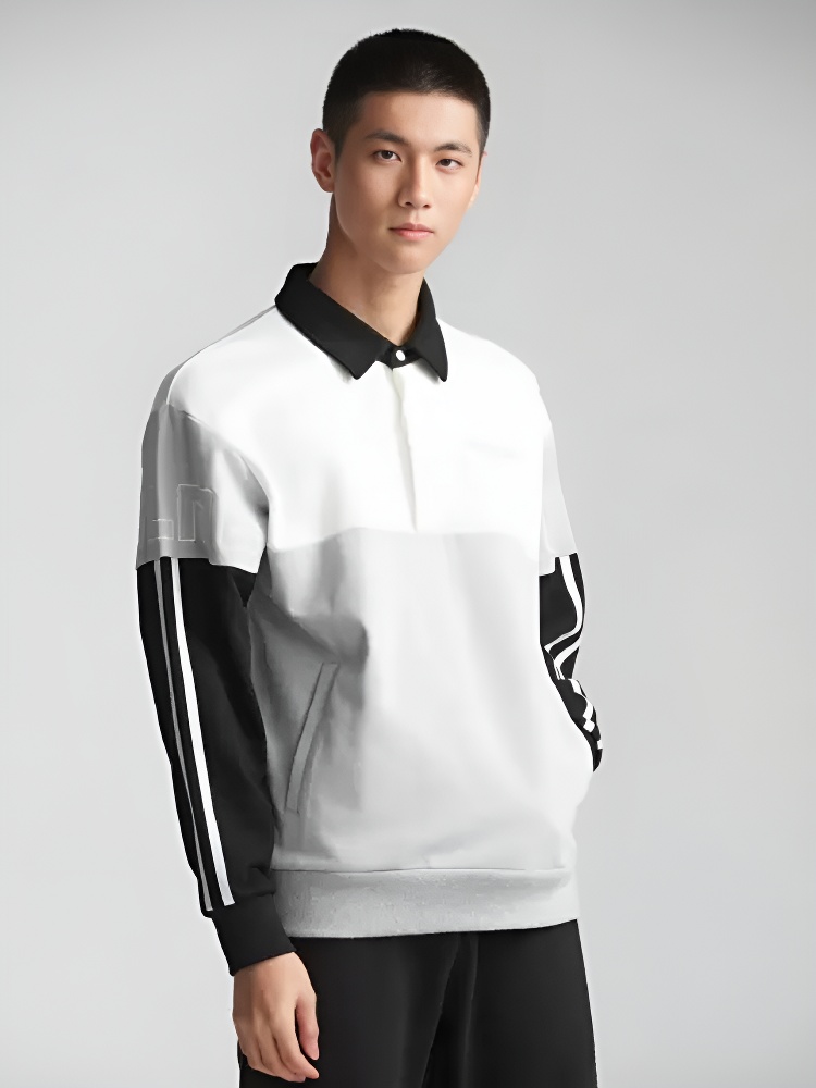 Свитшот KELME Lapel Sweater (Grey/White)