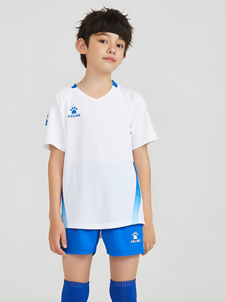 Детская футбольная форма KELME Short Sleeve Football Suit White
