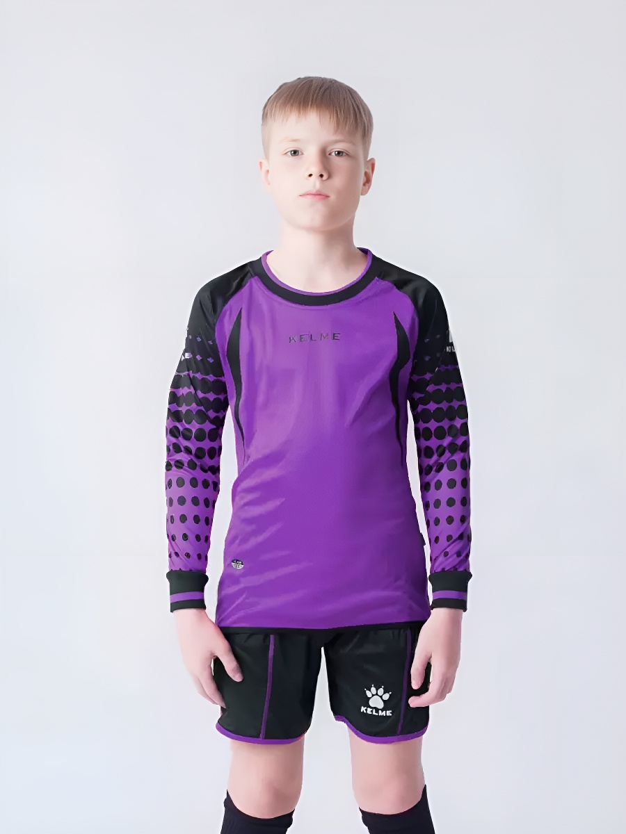 Детская вратарская форма KELME Goalkeeper Long Sleeve Suit Kid (Light Purple/Black)