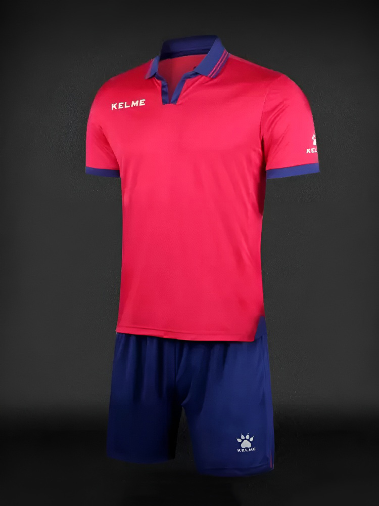 Футбольная форма KELME Short Sleeve Football Uniform (Pink/Dark Blue)