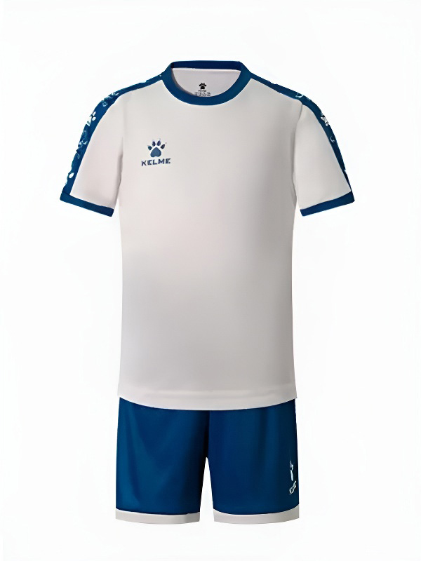 Детская футбольная форма KELME Short Sleeve Football Uniform (White/Blue)