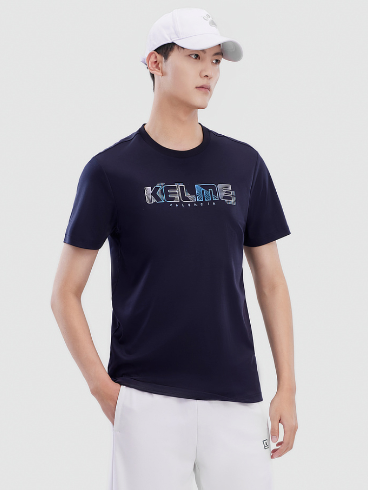 Футболка KELME Round Neck Short Sleeve T-Shirt Dark Blue