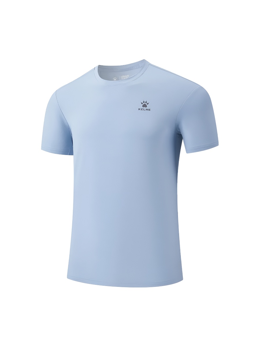 Футболка KELME Crew Neck Short-sleeved T-shirt Light Blue