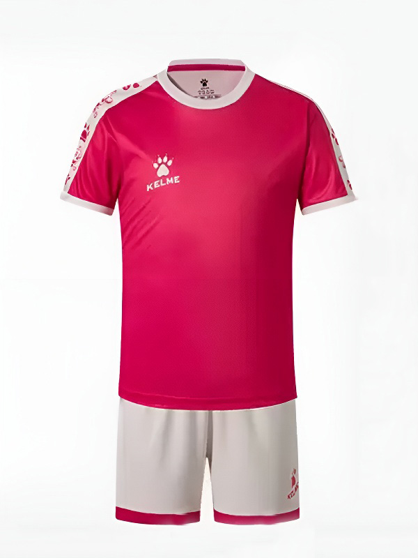 Детская футбольная форма KELME Short Sleeve Football Uniform (Pink/White)