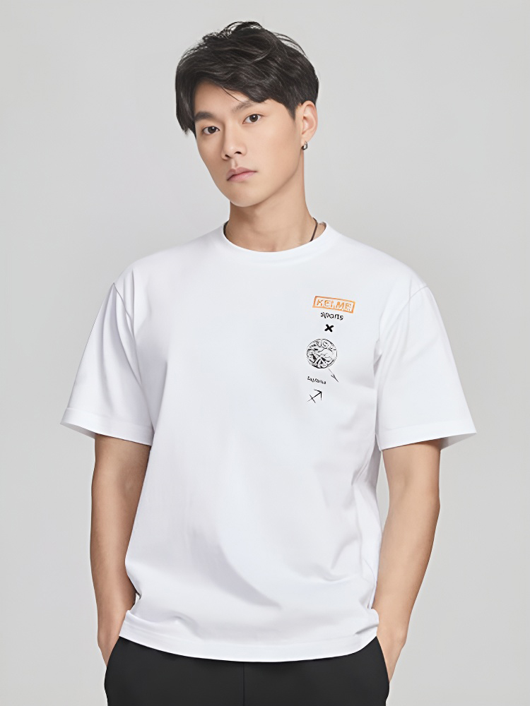 Футболка KELME Round Neck Short Sleeve T-Shirt White