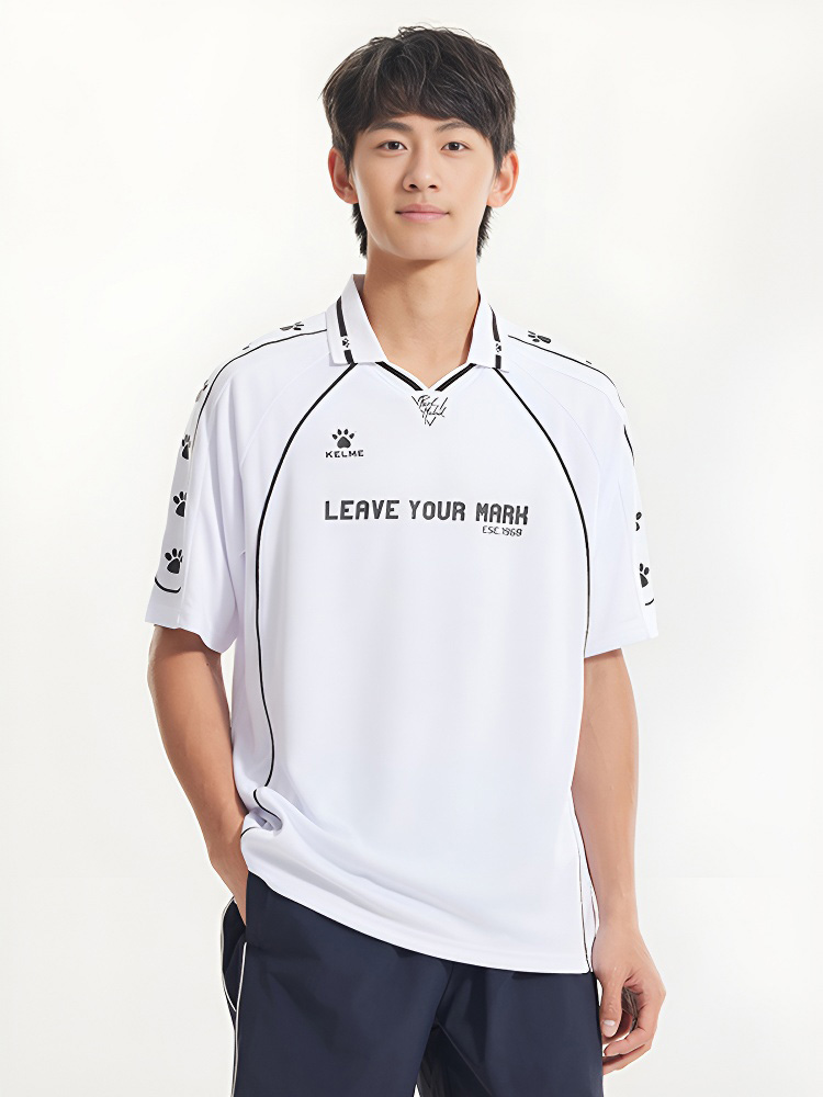 Футболка-поло KELME Lapel Short Sleeve T-Shirt White