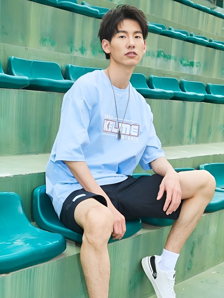 Футболка KELME Round Neck Short Sleeve T-Shirt Light Blue
