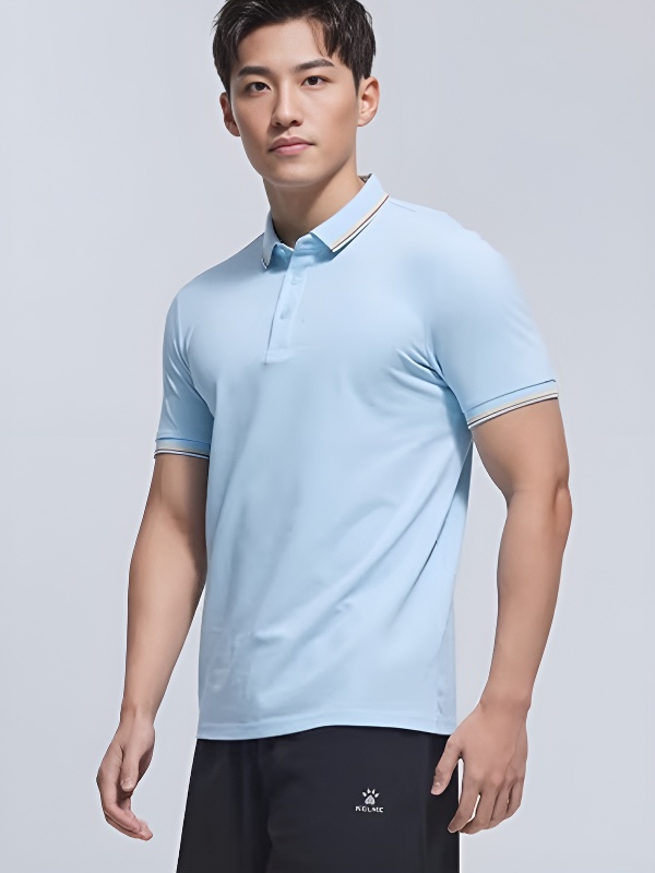 Футболка KELME Short Sleeve Polo Light Blue