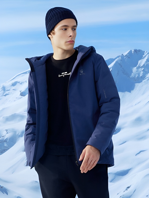 Пуховик KELME Hooded Down Jacket Dark Blue