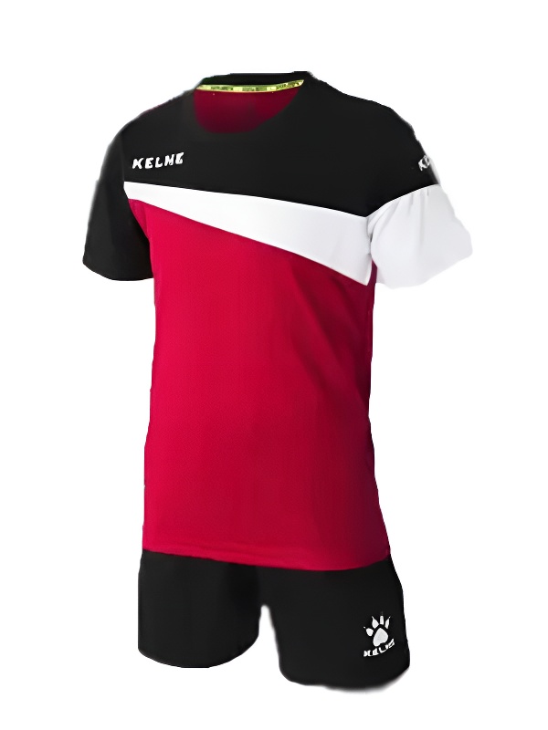Детская футбольная форма KELME Short Sleeve Football Uniform (Red/Black)
