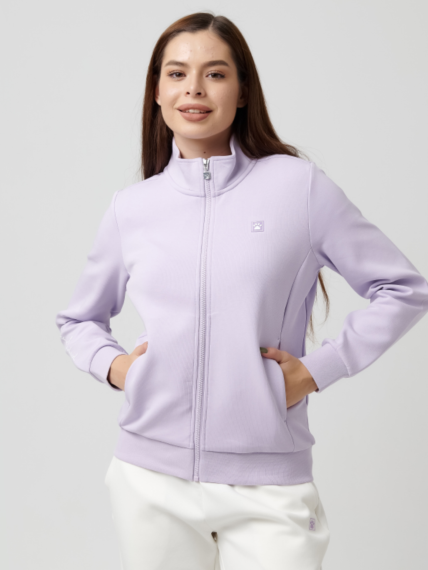 Олимпийка KELME Stand Collar Knitted Jacket Light Purple