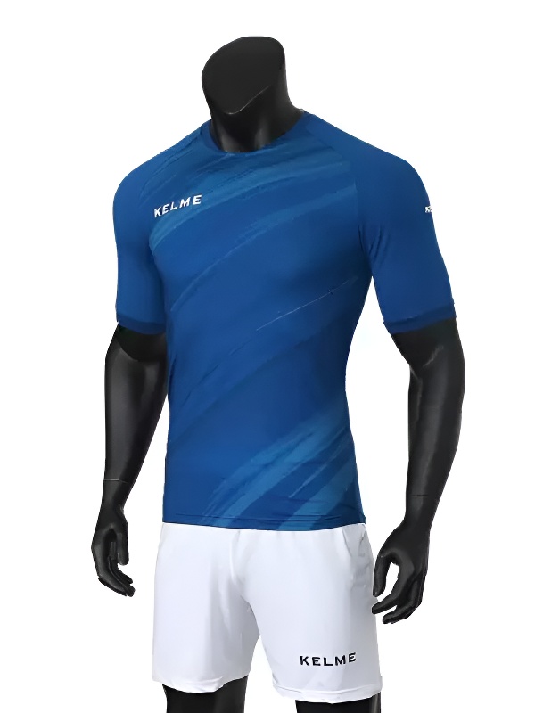 Детская футбольная форма KELME Short Sleeve Football Kid Set (Blue/White)