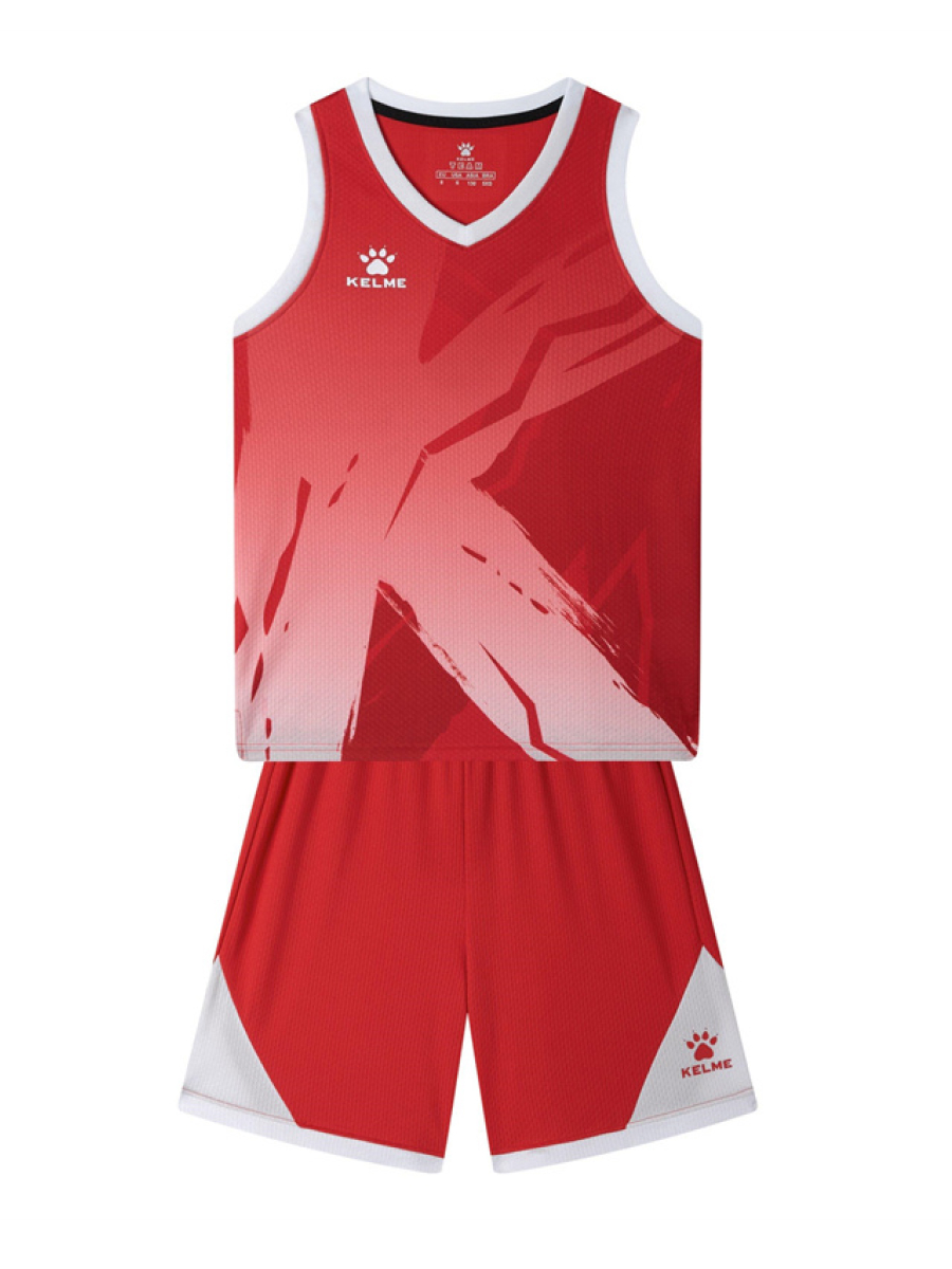 Детская баскетбольная форма KELME Children's Basketball Uniform Red