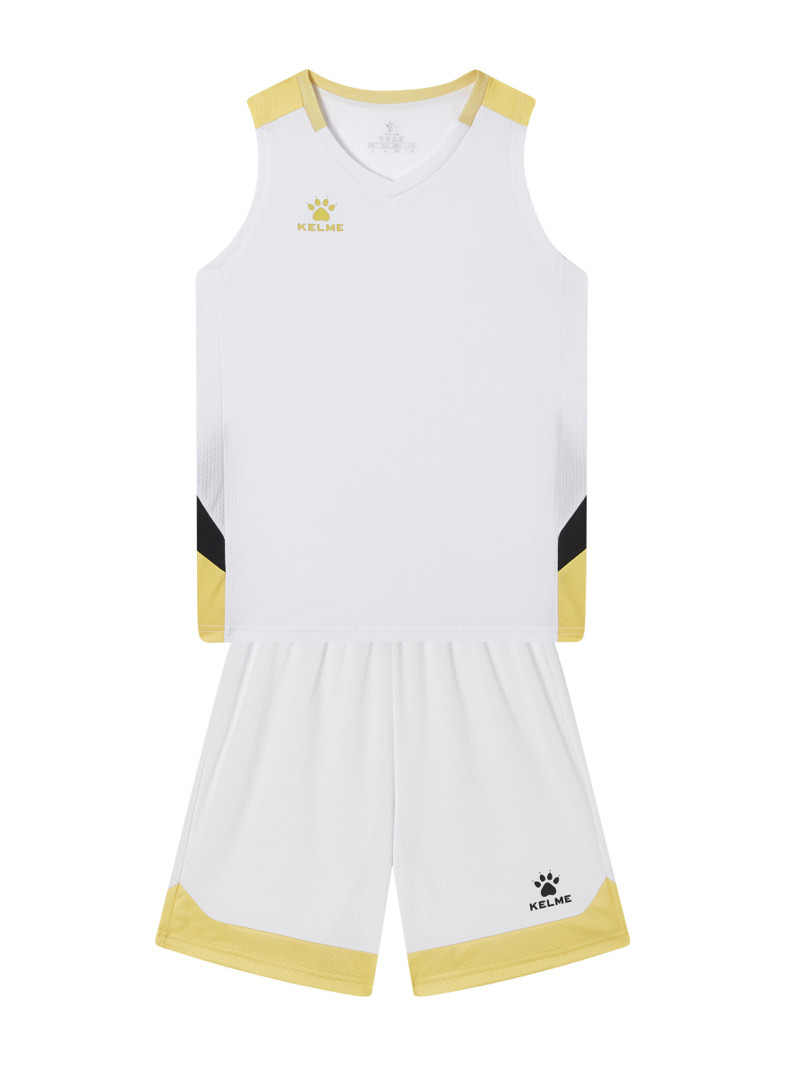 Детская баскетбольная форма KELME Children's Basketball Uniform (White/Yellow)