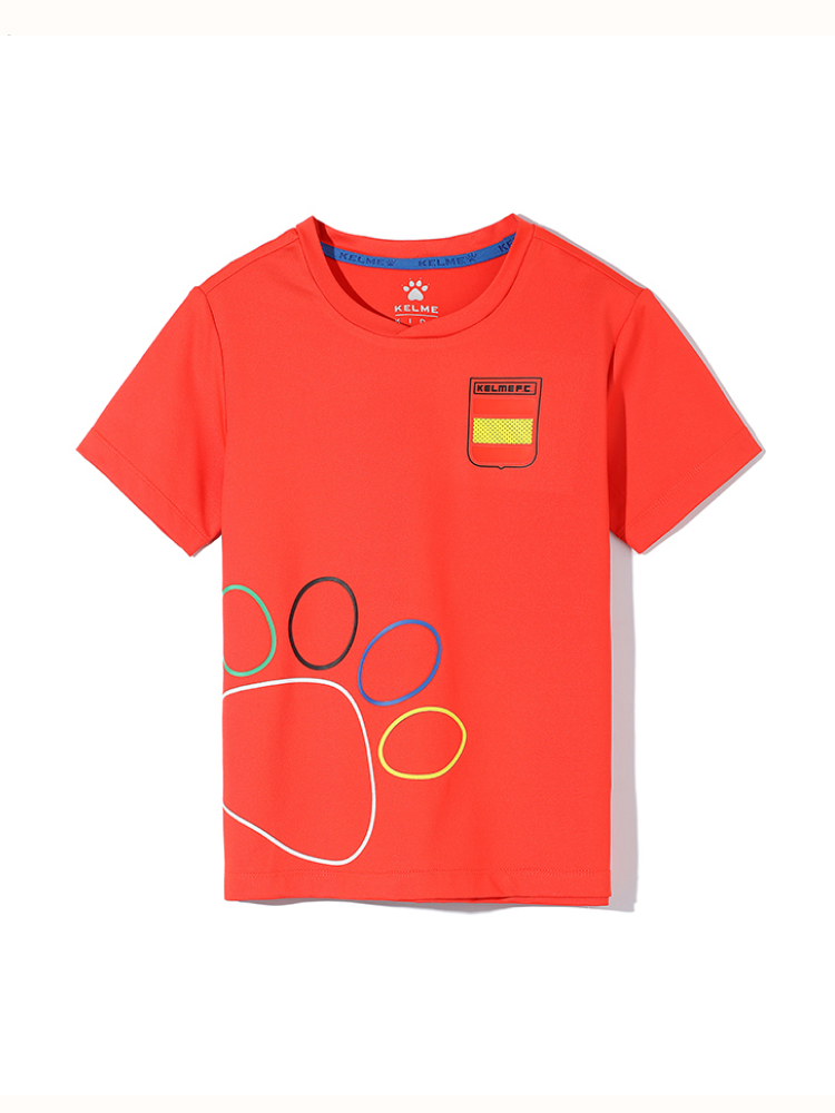 Детская футболка KELME Boys Short Sleeve T-Shirt Red