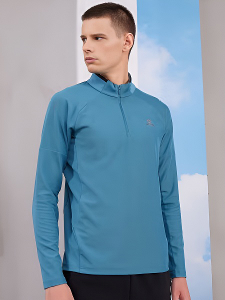 Олимпийка KELME Half Open Long Sleeve T-Shirt Light Blue
