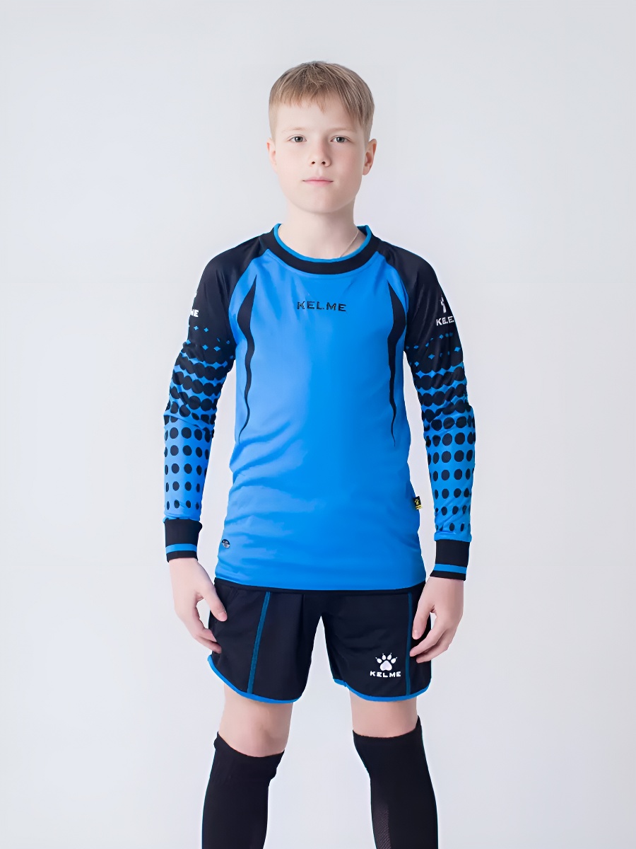 Детская вратарская форма KELME Goalkeeper Long Sleeve Suit (Blue/Black)