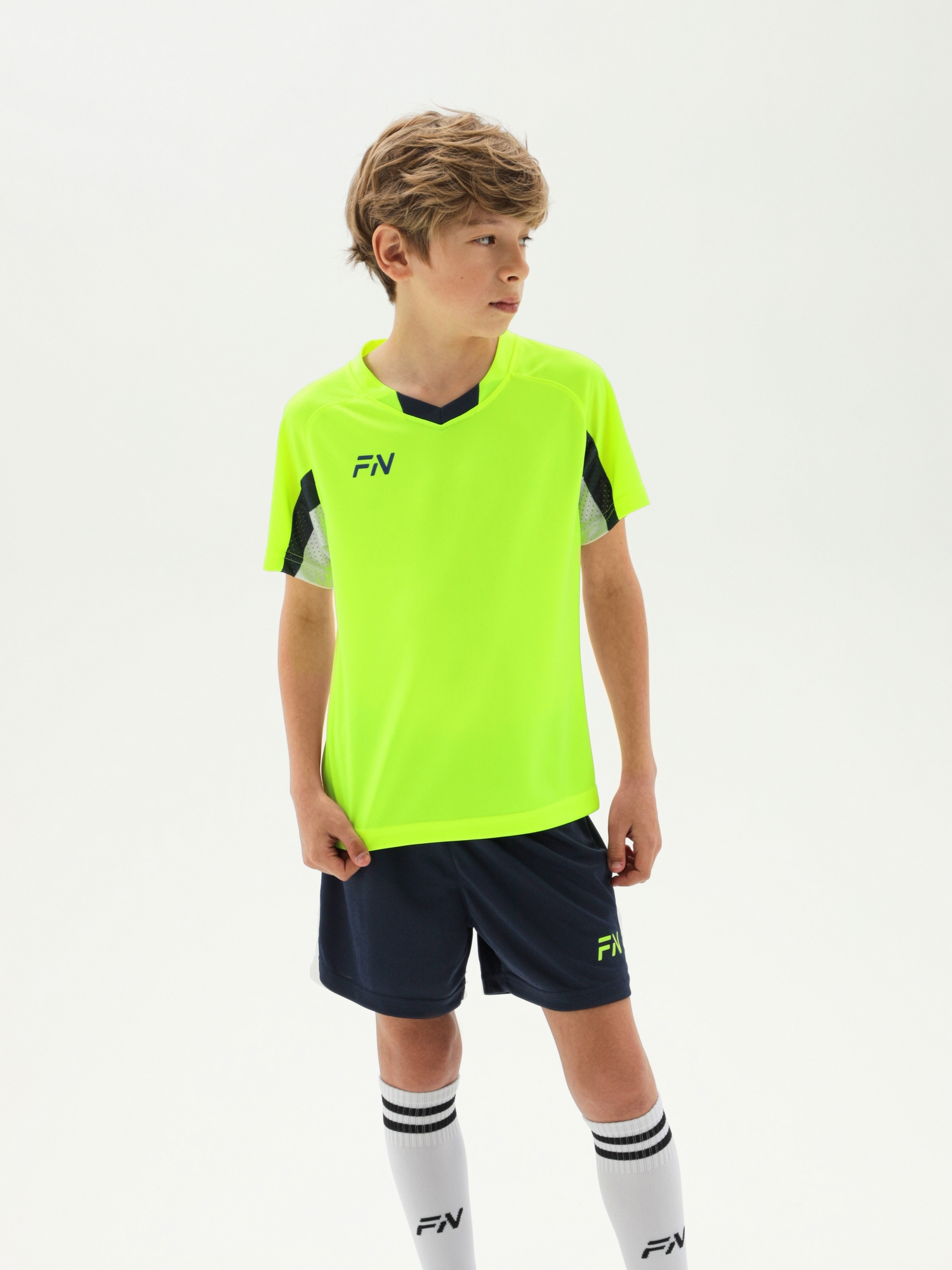 Детская футбольная форма FN Power (Light Green/Dark Blue)