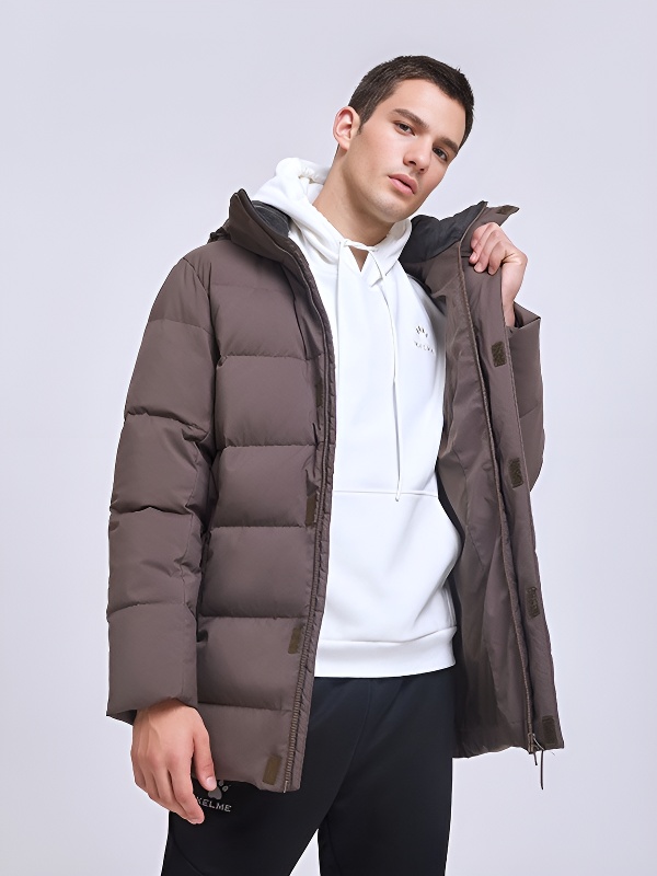 Пуховик KELME Mid-Length Down Jacket Brown