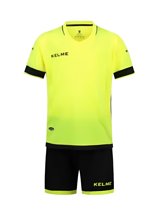 Детская футбольная форма KELME Short Sleeve Football Kid Set (Light Green/Black)