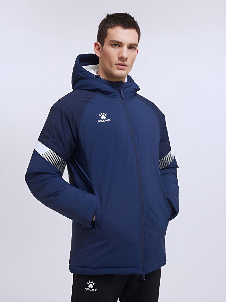 Куртка утепленная KELME Hooded Short Padded Jacket Dark Blue