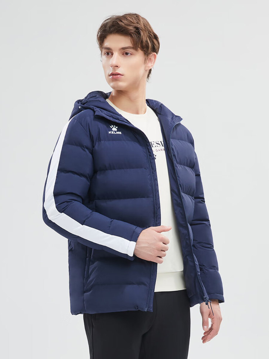 Пуховик KELME Short Cotton Clothes Dark Blue