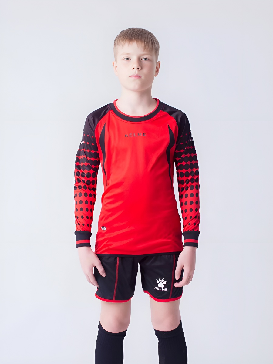 Детская вратарская форма KELME Goalkeeper Long Sleeve Suit (Red/Black)