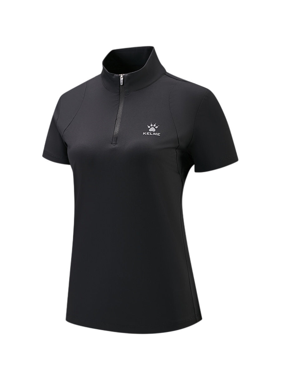 Футболка KELME Half-Open Short-Sleeved T-Shirt Black