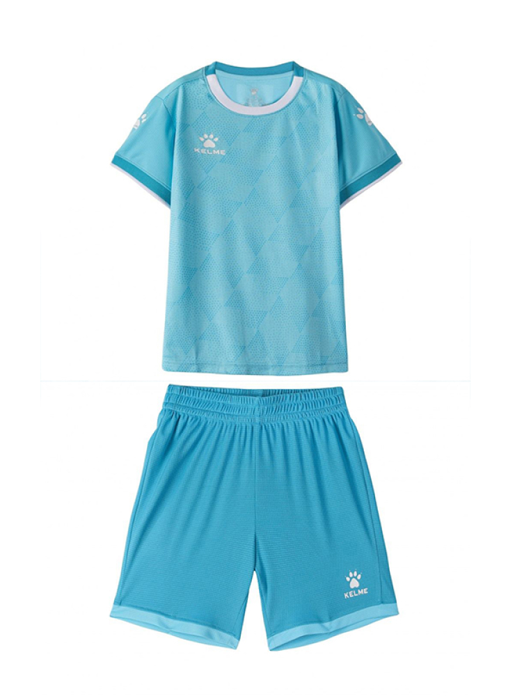 Детская футбольная форма KELME Short-Sleeved Football Suit Light Blue