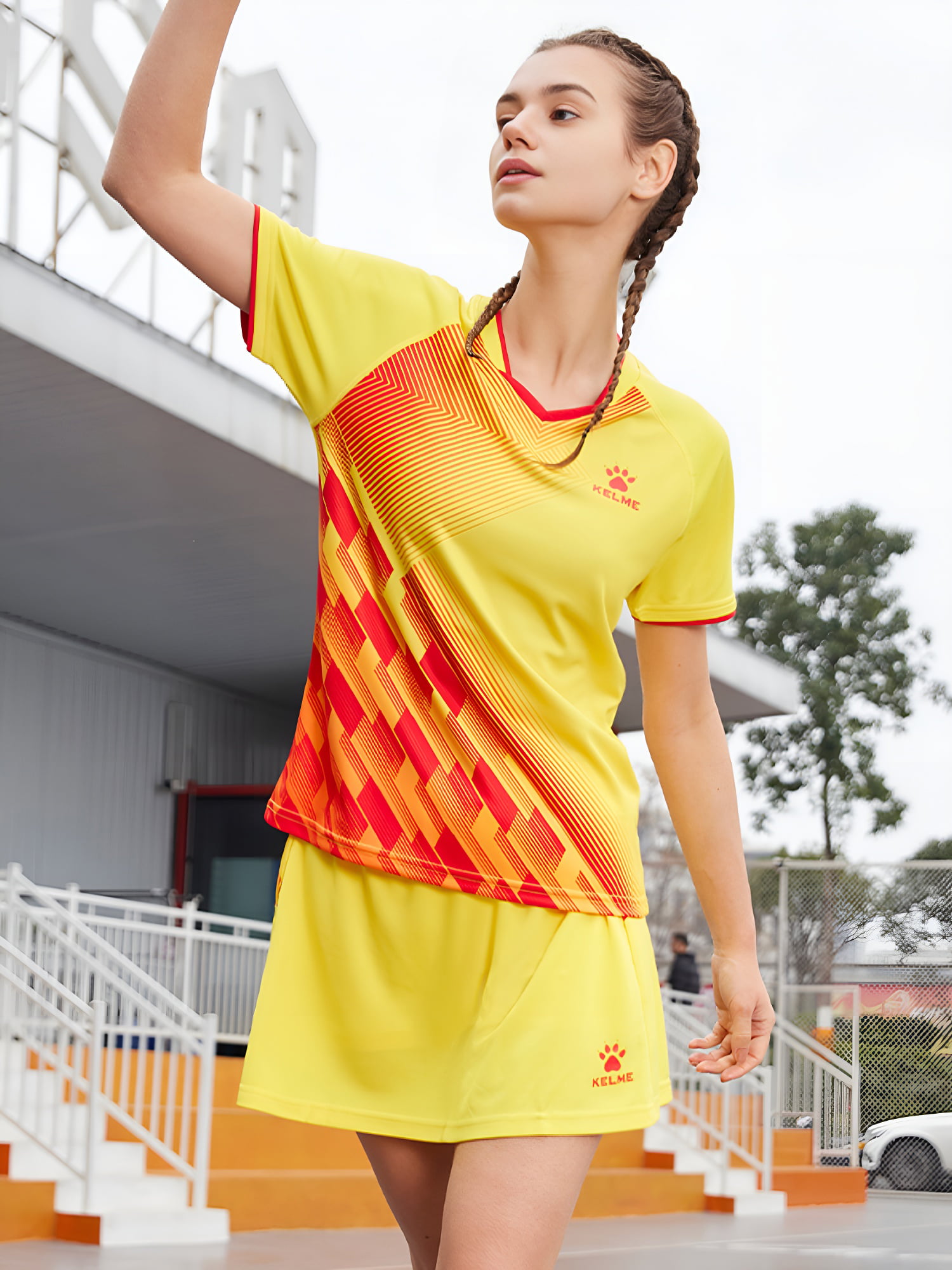 Теннисная форма KELME Women's Table Tennis Suit Yellow